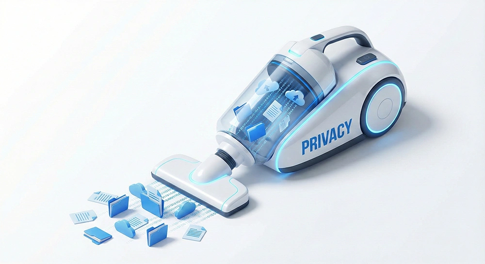 Privacy Data Cleanup Illustration